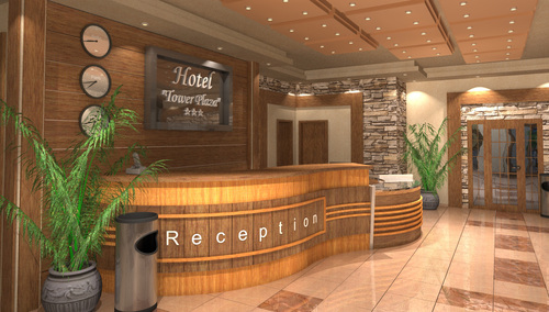 Interior of reception and lobby bar
